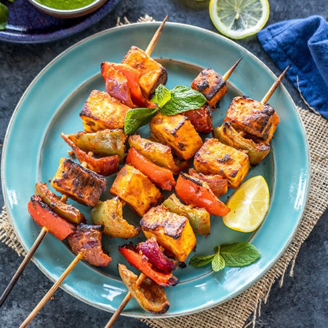 Grilled Himalayan meat with herbs